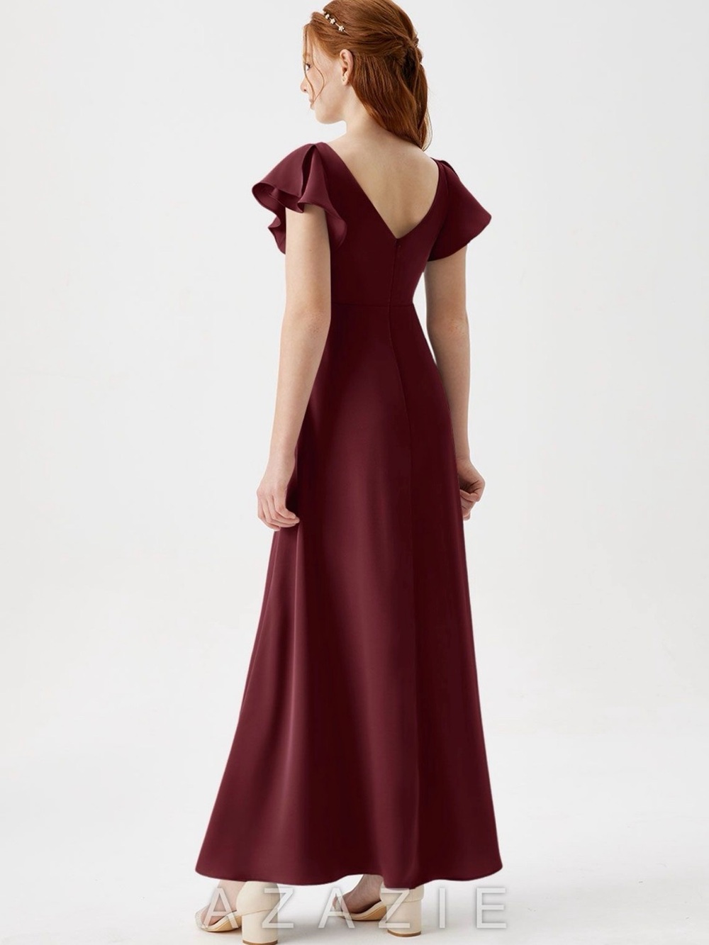 Azazie Girls' Cabernet Dress - Picture 2 of 5